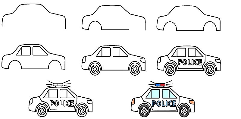 Poliisiautoideat 5 piirustus