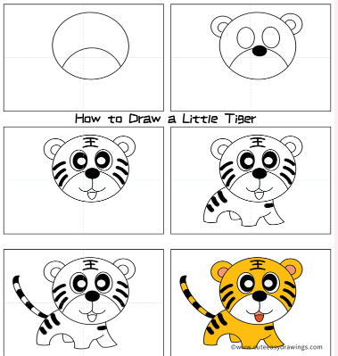 Tiikeri idea 5 piirustus