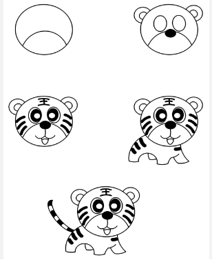 Tiikeri idea 7 piirustus