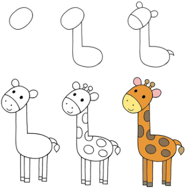 Yksinkertainen kirahvi piirustus