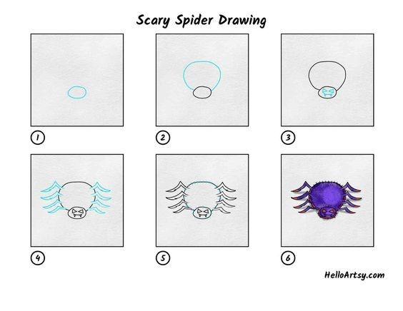 Hämähäkki-idea 9 piirustus