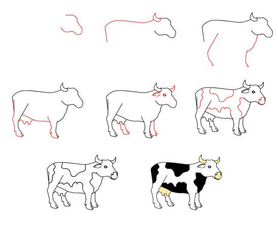 Lehmän idea (3) piirustus