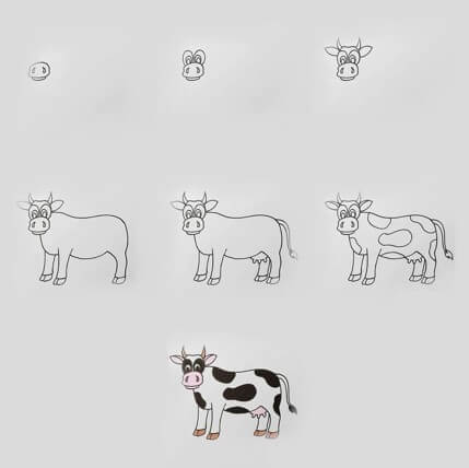 Lehmän idea (4) piirustus