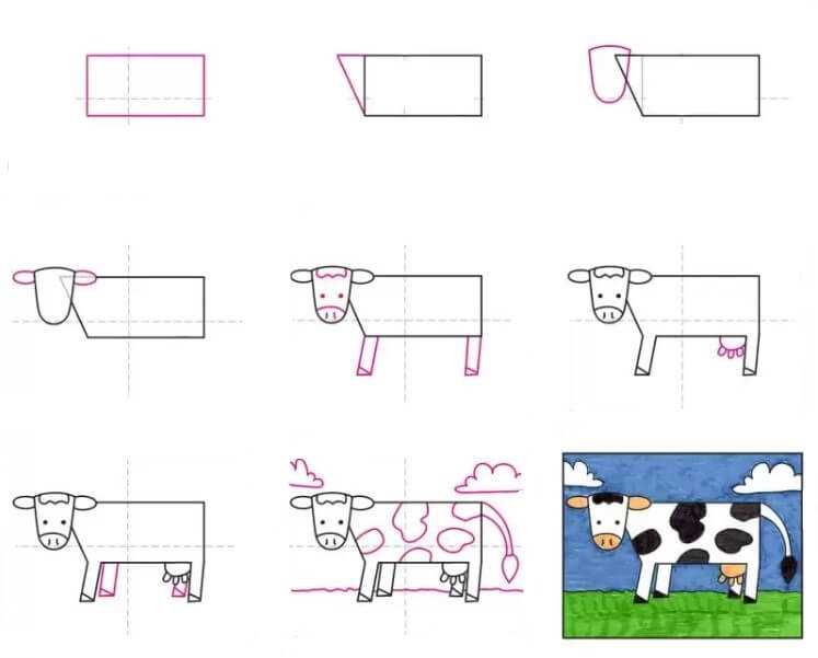 Lehmän idea (5) piirustus