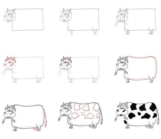 Lehmän idea (9) piirustus