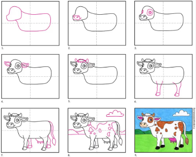 Lehmän idea 2 piirustus