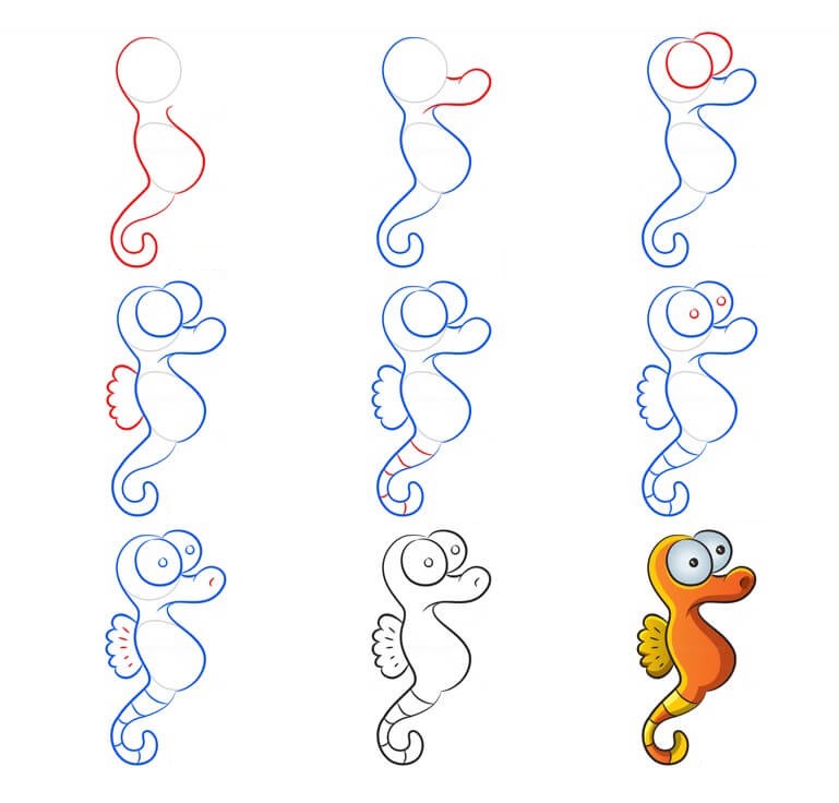 Seahorse idea (12) piirustus