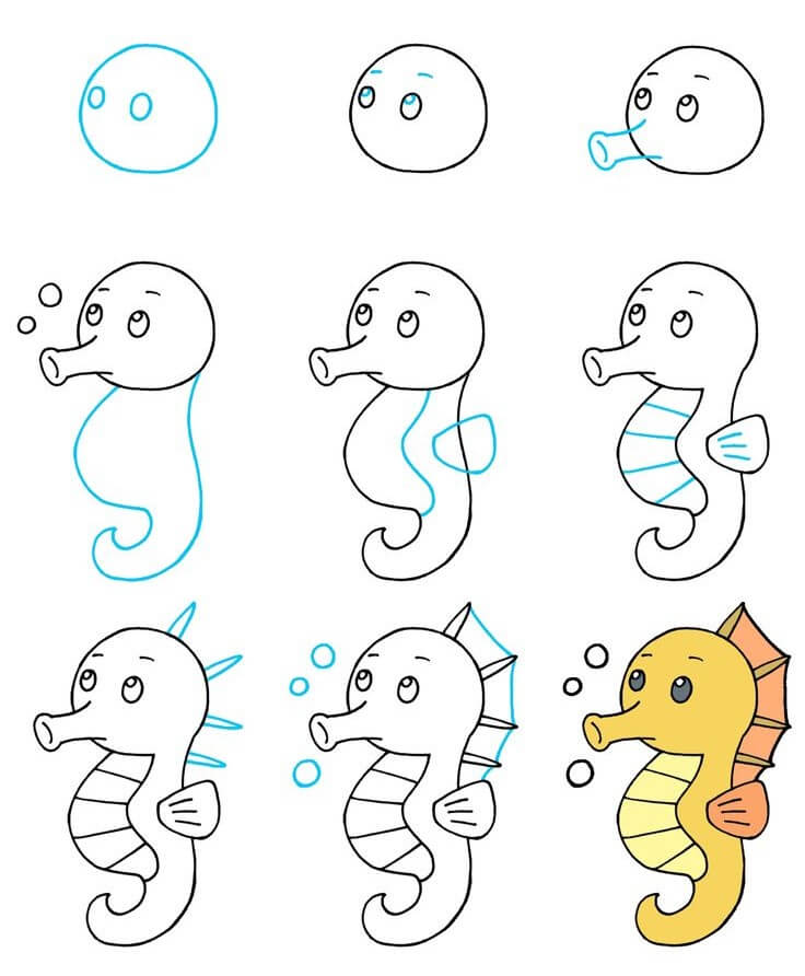 Seahorse idea (13) piirustus