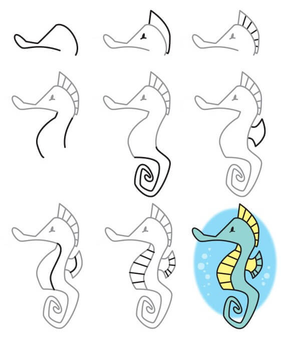 Seahorse idea (14) piirustus