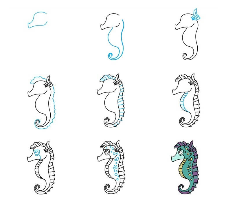 Seahorse idea (3) piirustus