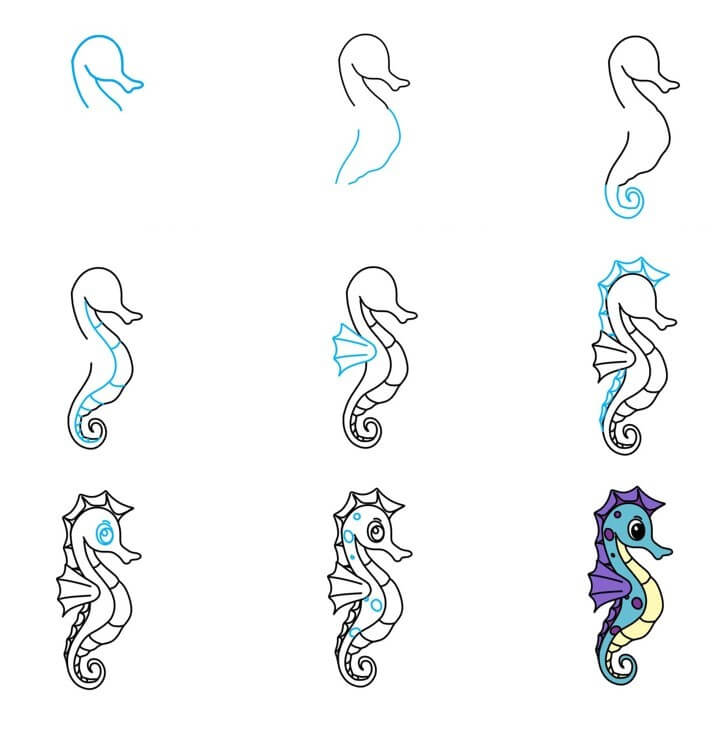 Seahorse idea (4) piirustus