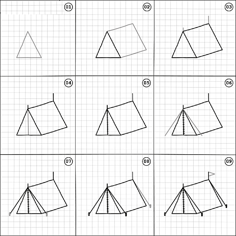 Teltta idea 12 piirustus