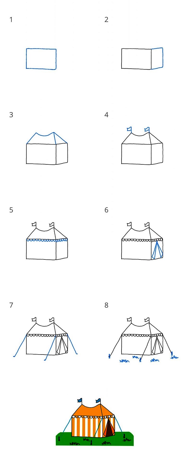 Telttaidea 11 piirustus