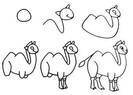 Yksinkertainen kameli piirustus