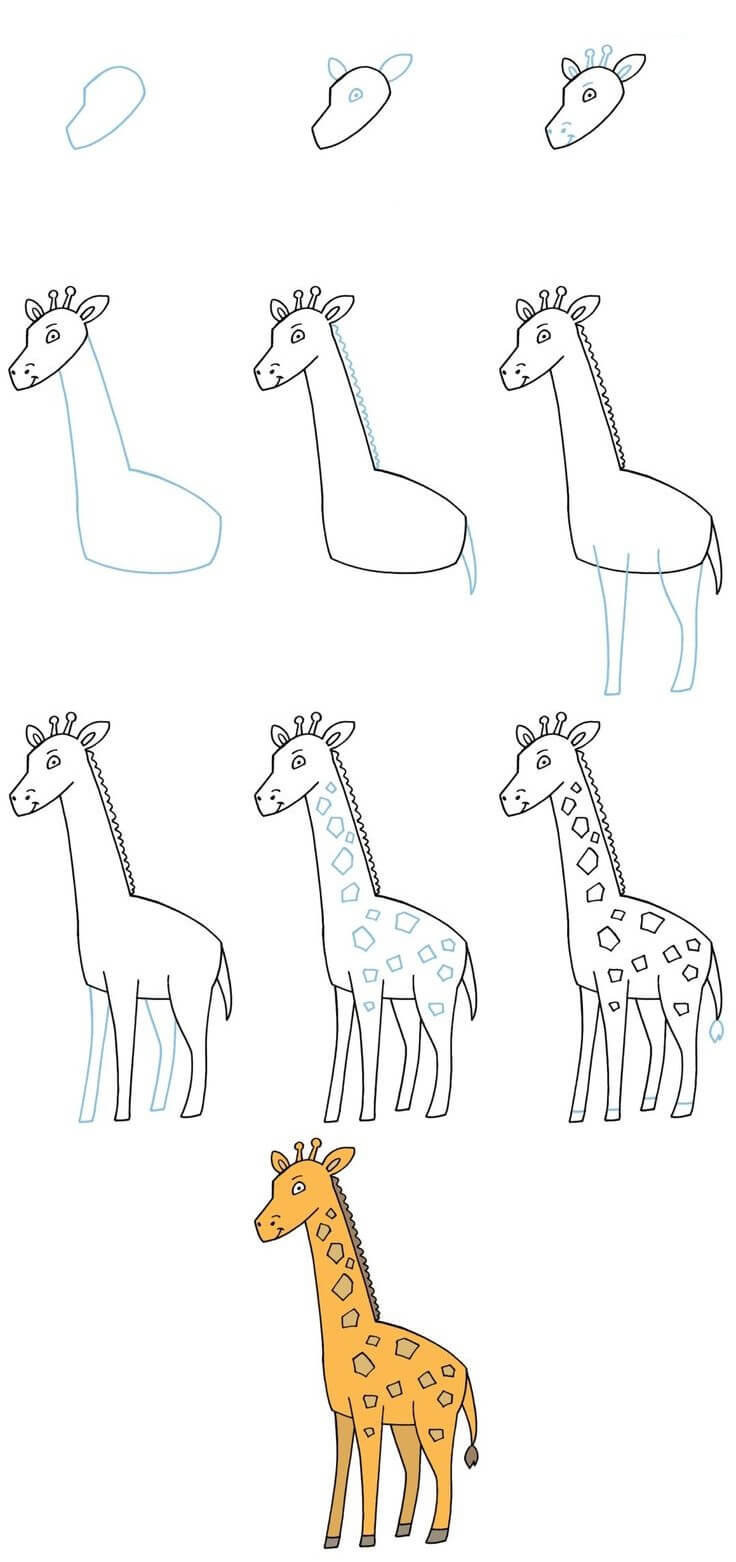 Giraffe idea (9) piirustus