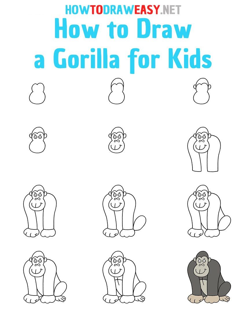 Gorilla-ideoita 9 piirustus