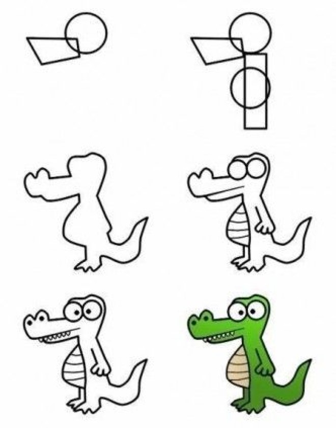 Krokotiili idea 4 piirustus