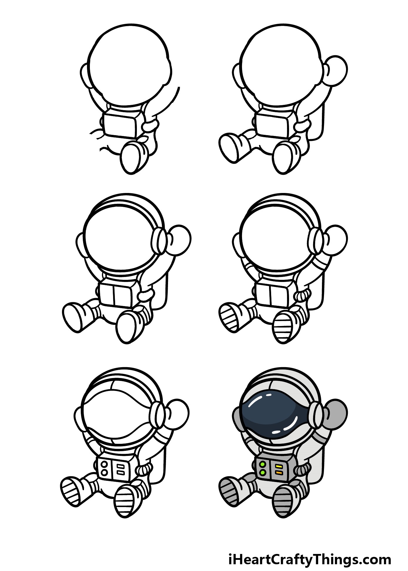 Astronautti idea 6 piirustus