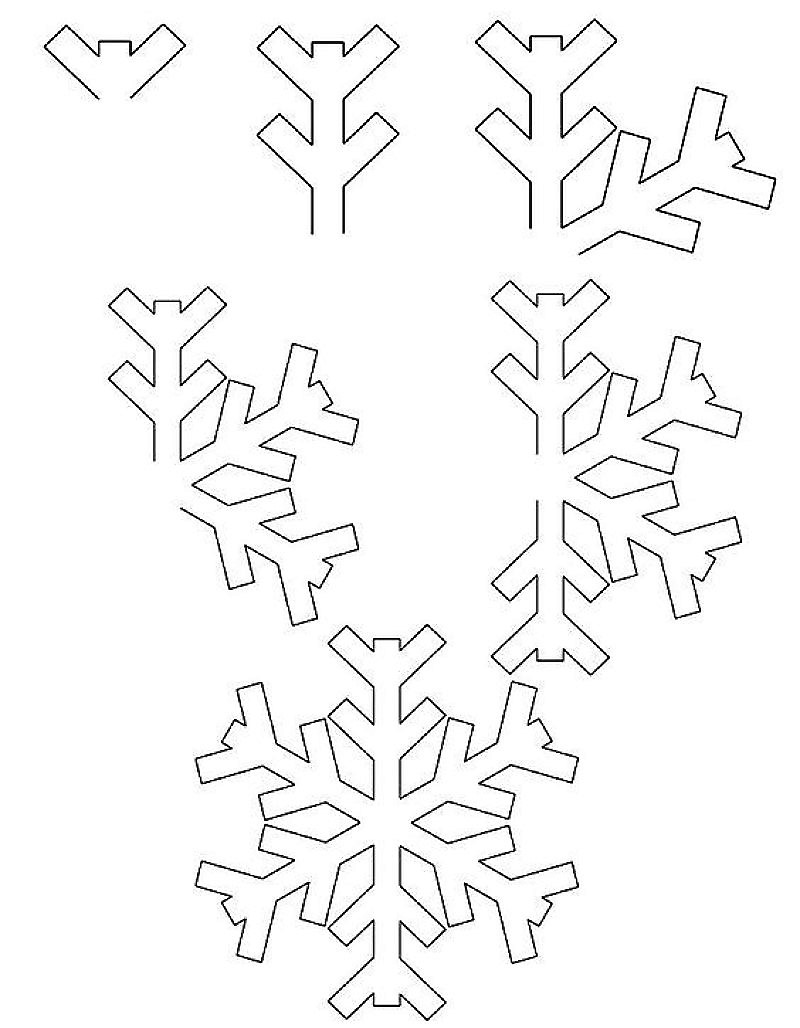 Lumihiutale-idea 12 piirustus