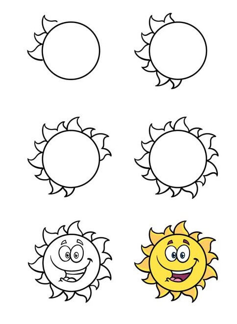 Auringon hymy (1) piirustus
