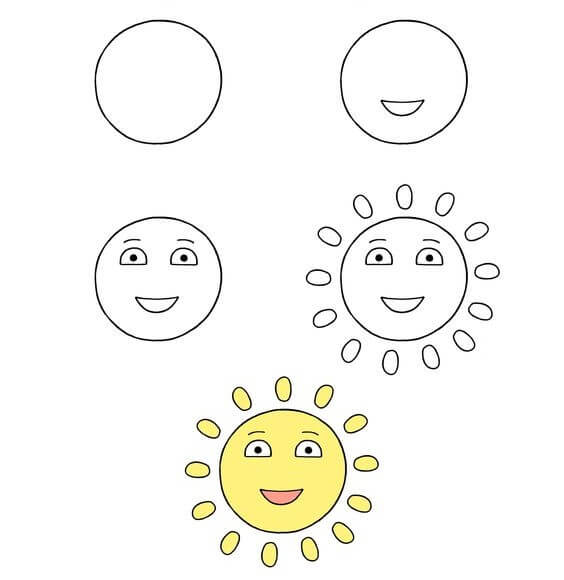 Auringon hymy (8) piirustus