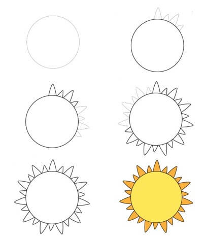 Auringon idea (10) piirustus