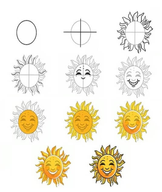 Auringon idea (5) piirustus