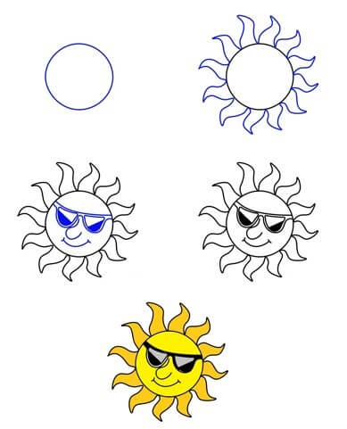 Auringon idea (6) piirustus