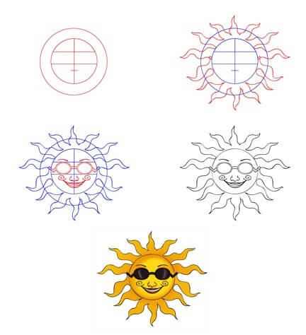 Auringon idea (9) piirustus
