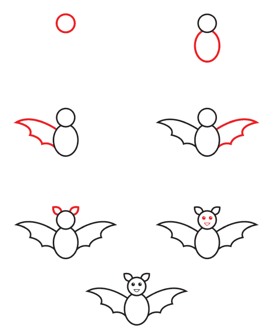 Bat lapsille piirustus