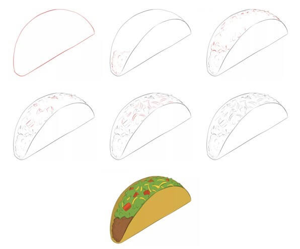 Drawing simple tacos piirustus