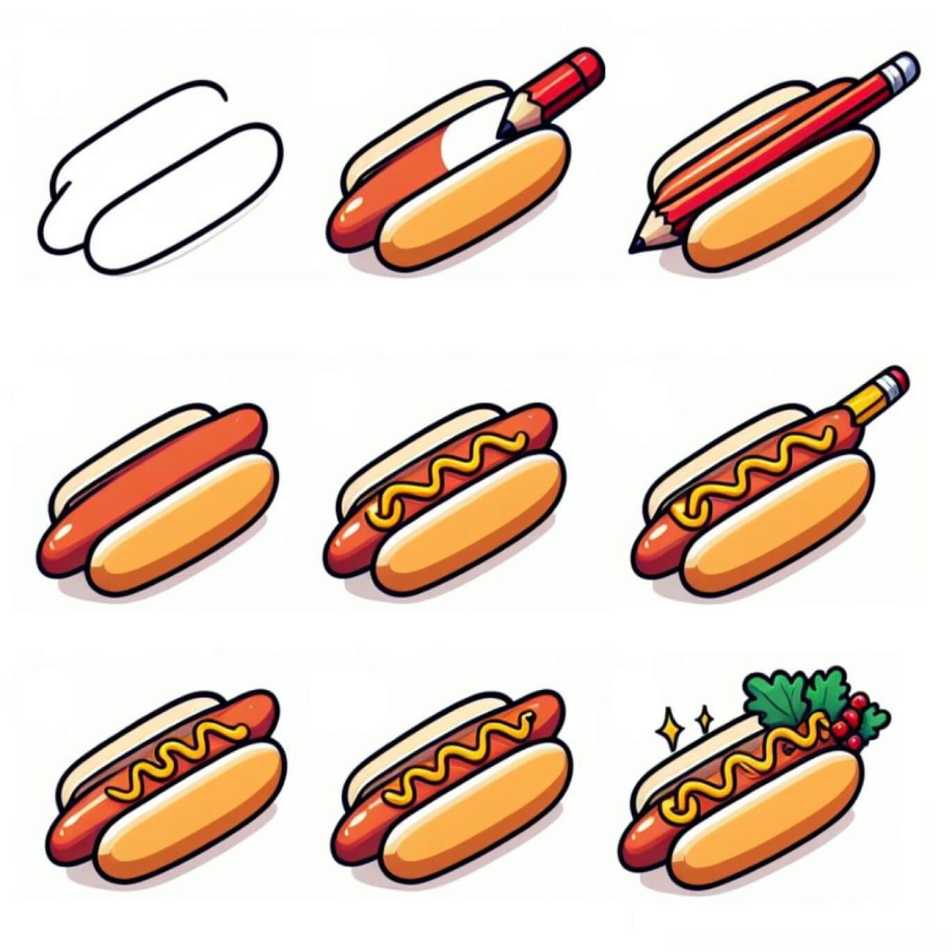 Hot dog iead 16 piirustus