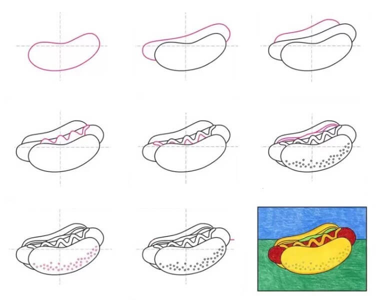 Hot dog iead 5 piirustus