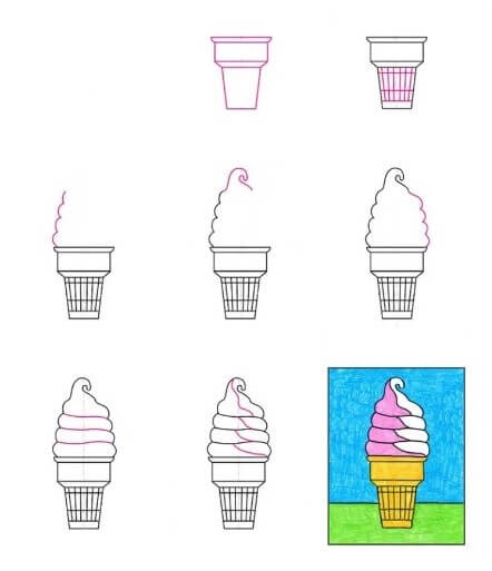 Idea jäätelö (1) piirustus