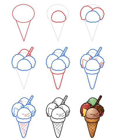 Idea jäätelö (10) piirustus