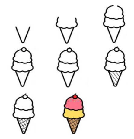 Idea jäätelö (2) piirustus