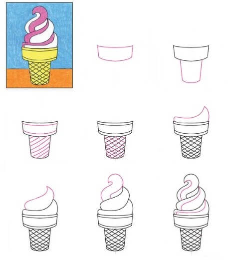Idea jäätelö (8) piirustus