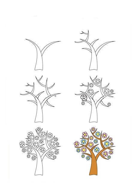 Koristeellinen puu (2) piirustus