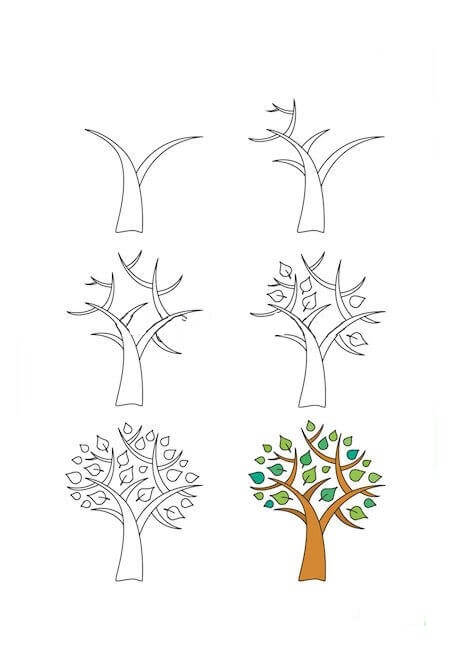 Koristeellinen puu (3) piirustus