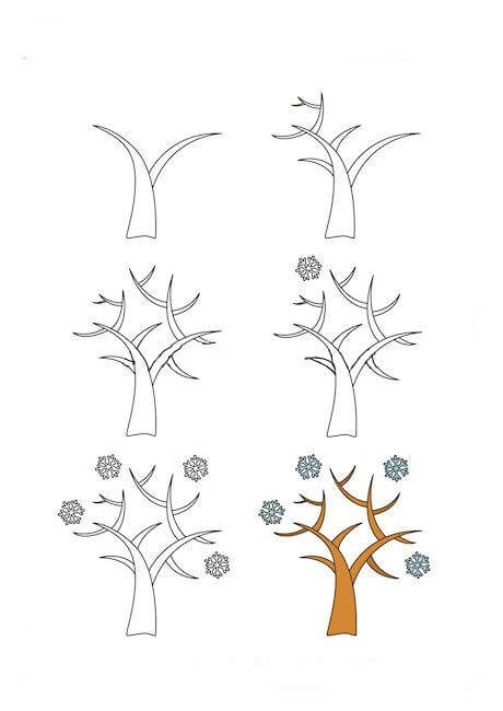 Koristeellinen puu (4) piirustus