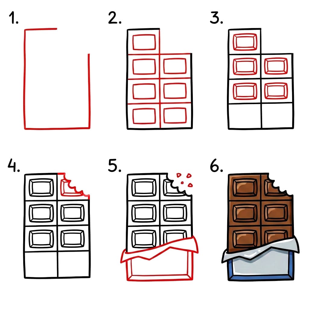 Makea suklaapala piirustus