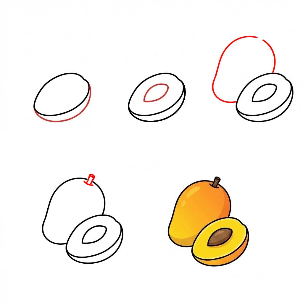 Mango ja puolikas piirustus