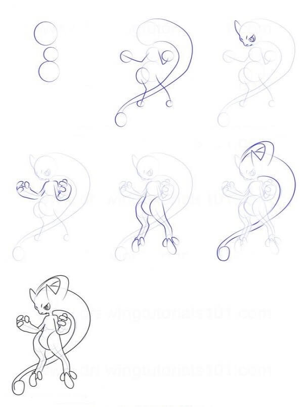 Mewtwo piirustus