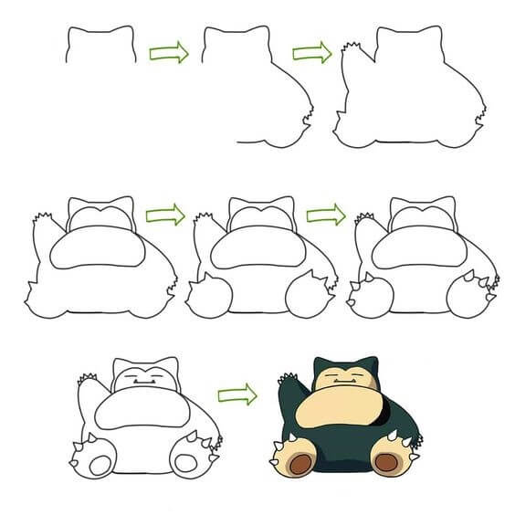 Snorlax piirustus