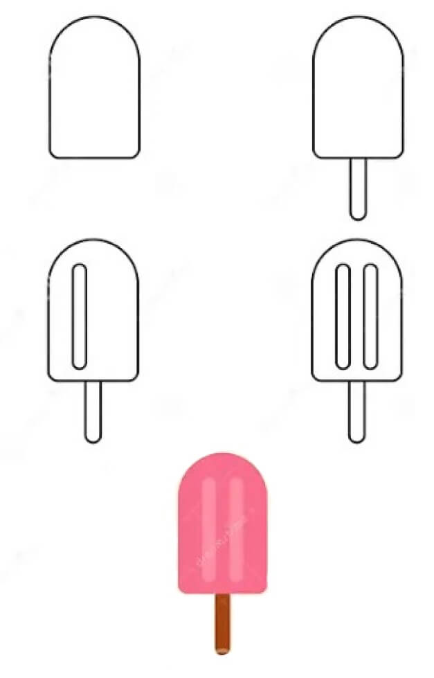 Strawberry ice-cream piirustus