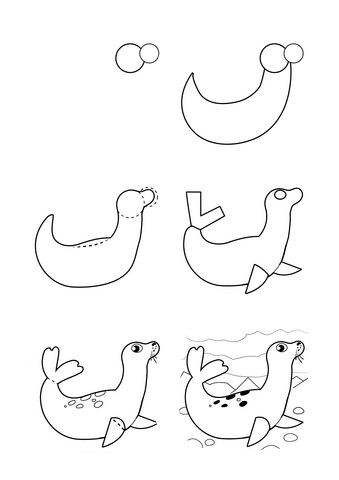 Yksinkertaisen sinetin piirtäminen piirustus