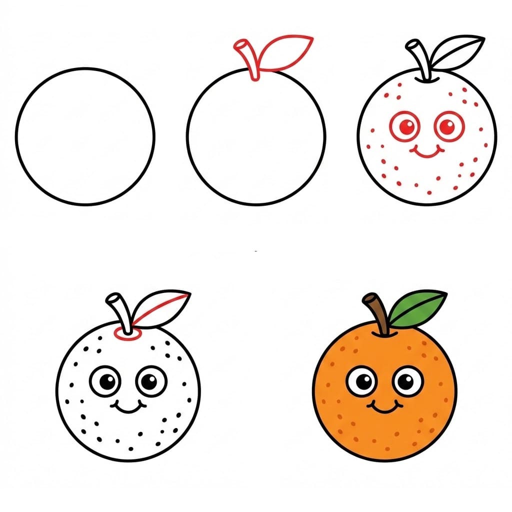 Ystävällinen Oranssi piirustus