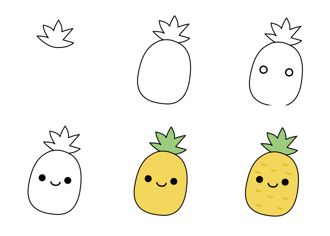 Ananas sarjakuva (4) piirustus