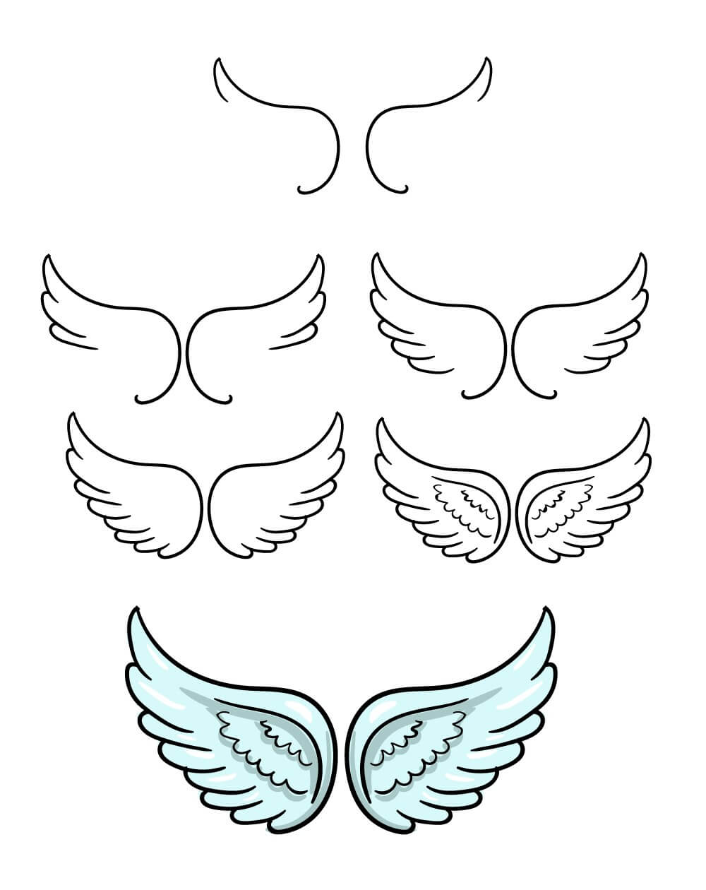 Angel Wings -idea (11) piirustus