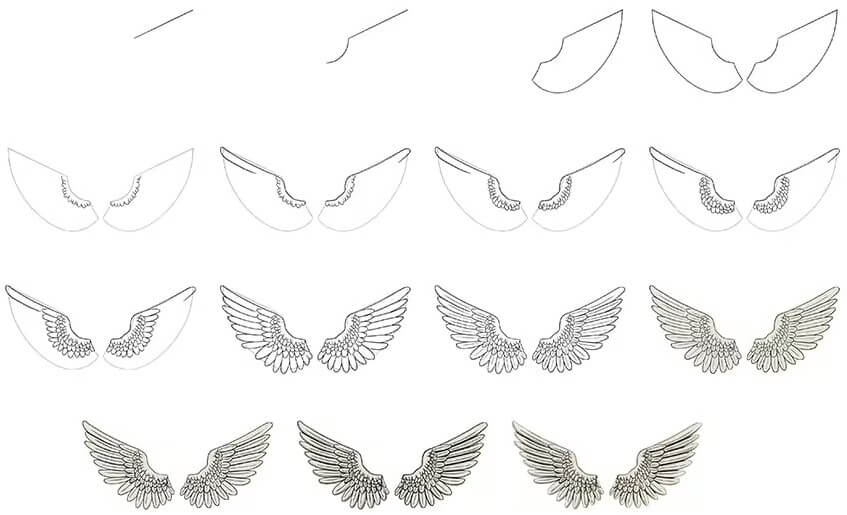 Angel Wings -idea (13) piirustus